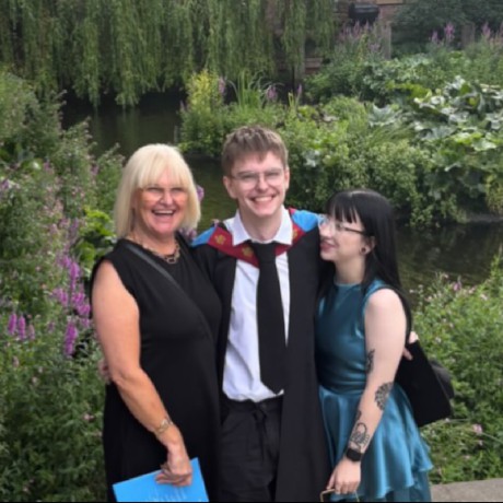 Harley Williams at his graduation with family